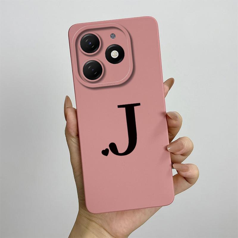 For Tecno Spark 20 Pro Case Tecno Spark 20 Phone Case Tecno Spark 20C BG7n BG7 KJ5 KJ6 Cute Initial Letters Matte TPU Soft Cover