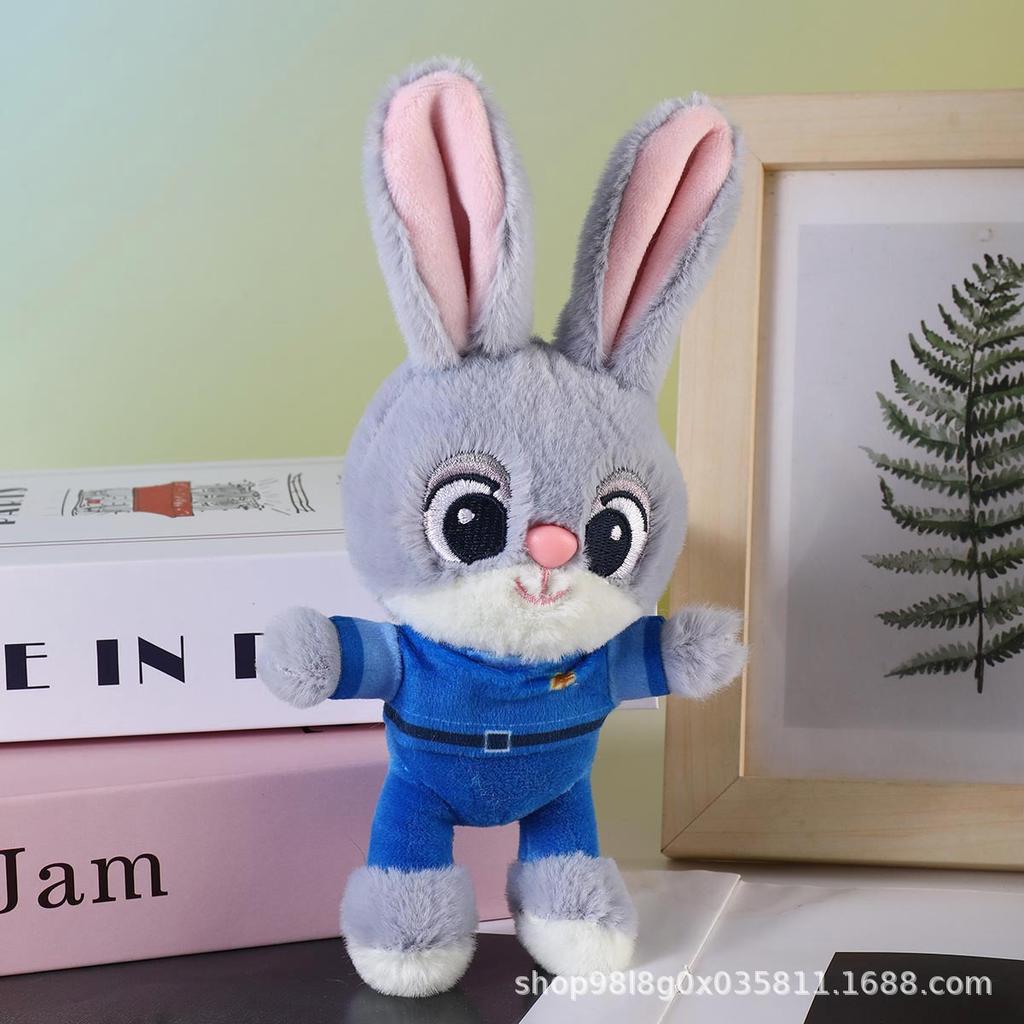 Zootopia Judy Nick Cartoon Plush Toy Keychain Adorable Plush Keychain Backpack Doll Pendant Children Birth Date Present
