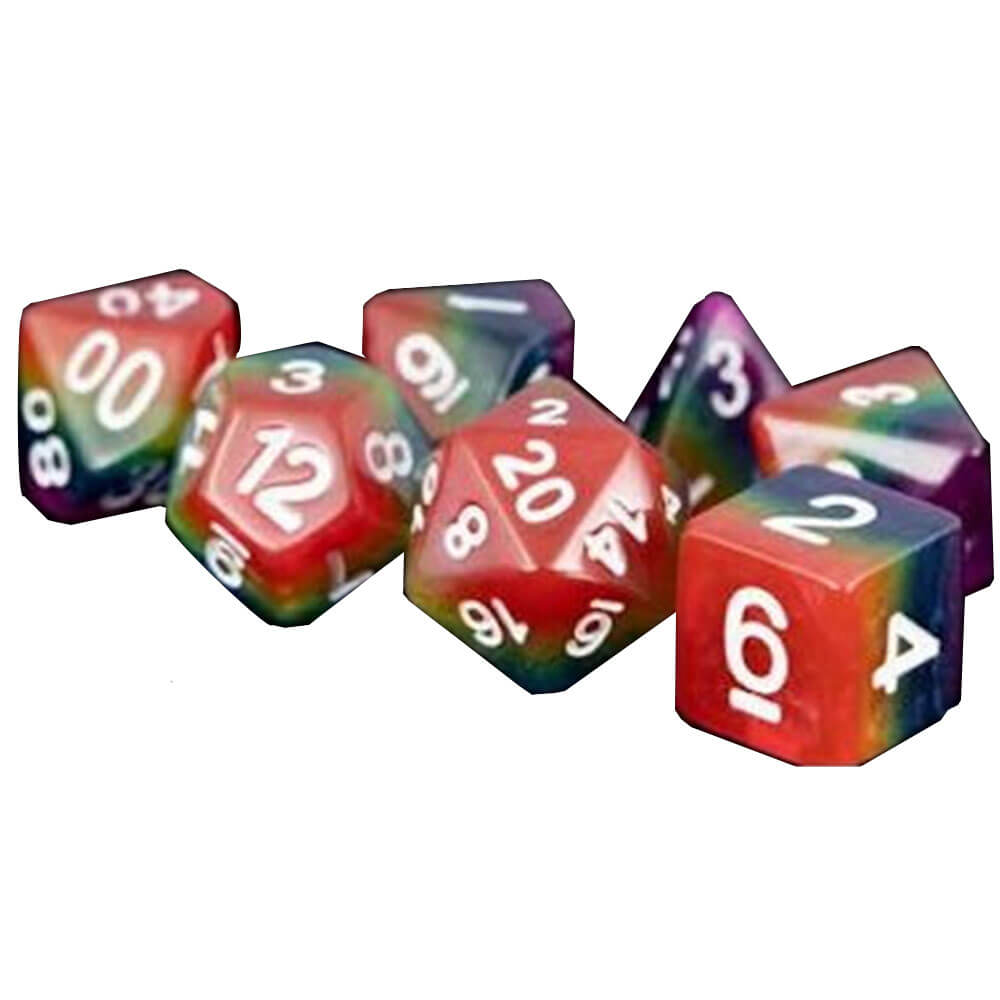 MDG Polyhedral Resin Dice Set (Rainbow)