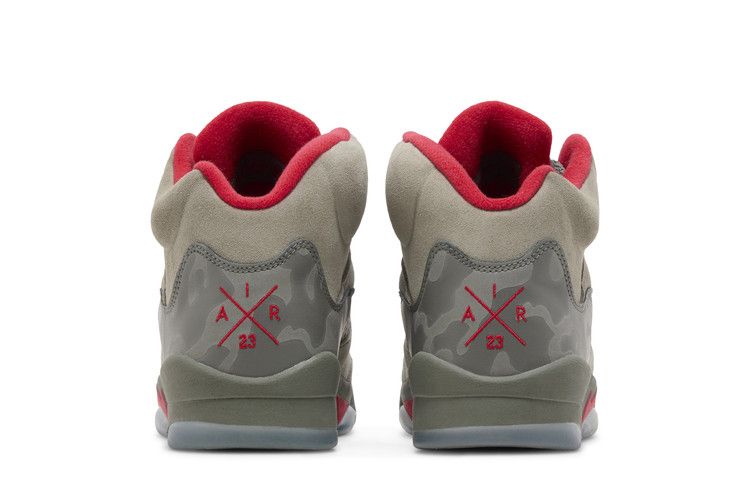 Kids' Sneakers Jordan 5 Retro P51 Camo (GS) Dark Stucco/University Red-River Rock