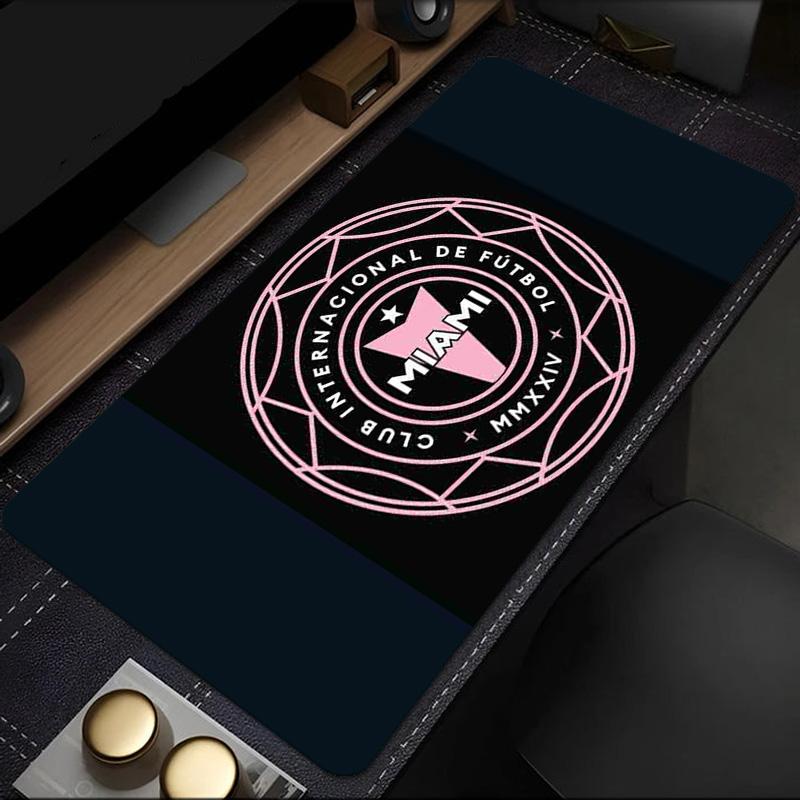 Inter Miami Fc Crest mouse pad, rubber base, esports desk mat, mouse pad for gamers and office use, gaming desk , easy to clean mat