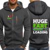 2026 Unisex Huge Fart Loading Printing Men's New Spring And Autumn Three-Color Zipper Leisure Hoodies Fashion Comfortable Jacket