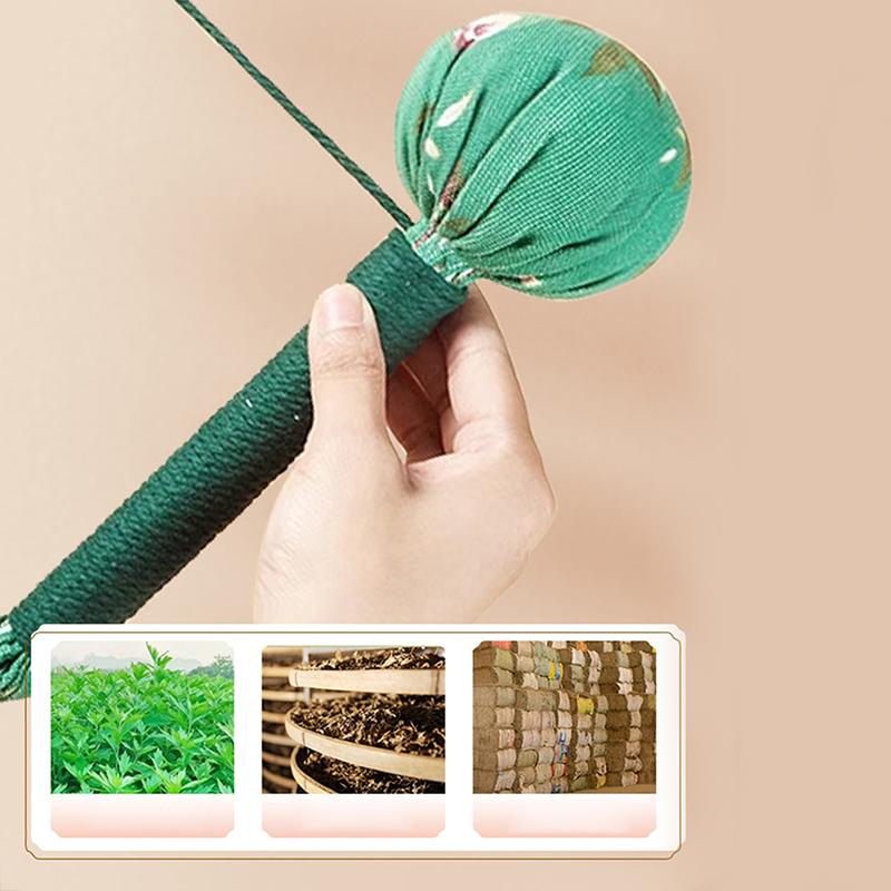 1Pc Moxibustion Hammer Thigh Manual Massagers Wormwood Mugwort Herbal Medicine Filling Hammer Back Stick Cloth For Neck Massager