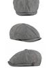 Men's Octagonal Beret: Spring/Summer Linen-Like Duckbill Cap, Retro Casual Unisex Hat