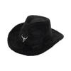 Cowboy Hats Panama Hat Maillard Furry Plush for Women Men Photo Props Western for Men Women Unisex Wear Headwear