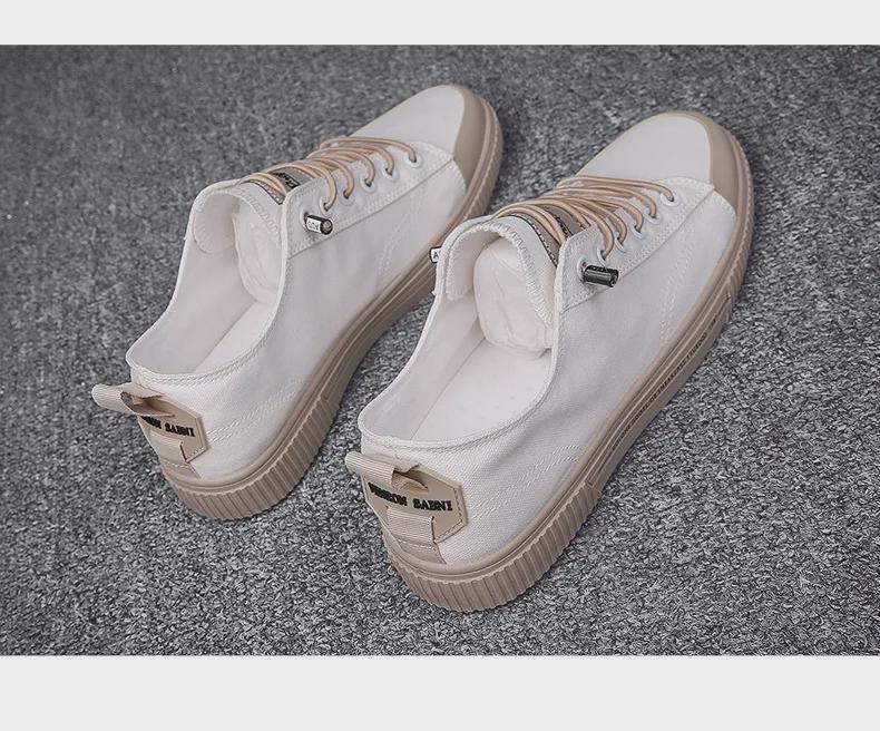 Ανδρικά Αναπνεύσιμα Canvas Sneakers με Χαμηλό Πάνω Μέρος - Μοντέρνα, Ευέλικτα Κορεατικά Casual Παπούτσια Άνοιξη 2025