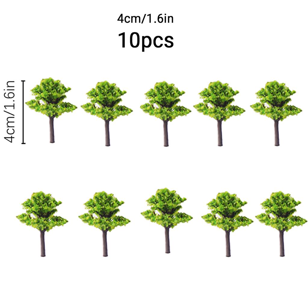 5/10 model trees 4-8CM railway scene dollhouse fairy garden scene building micro landscape mini landscape flower pot DIY
