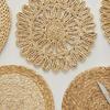 Bohemia Round Woven Placemats for Dining Table Braided Heat Resistant Non-Slip Weave Water Hyacinth Table Mats Table Decoration