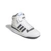 Adidas Originals FORUM Mid J Abrasion Resistant Mid top Kids' Skateboarding Shoes White Gray Teenagers Sneakers GY7061