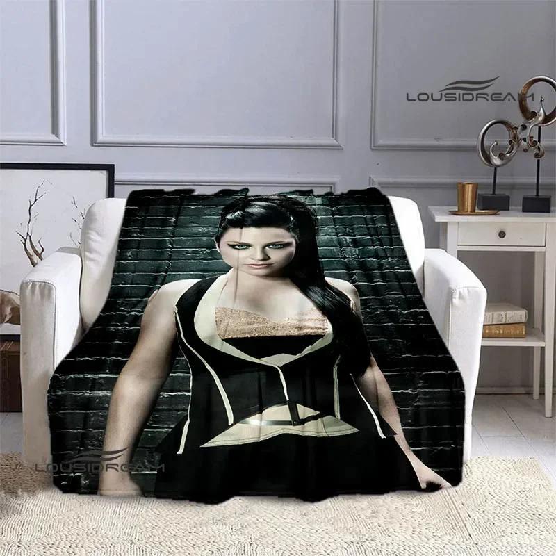 EvaneScence Band Retro Printed Blanket Fashion Warm Blankets Flannel Blanket Bed Linings Home Travel Blankets Birthday Gift