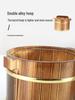 Wooden Rice Bucket with Lid: Insulated Serving Bowl and Spoon for Dining Table