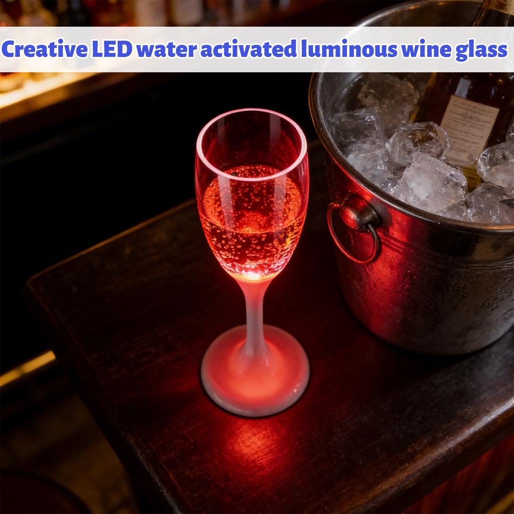 Creative LED Water-Activated Glowing Wine Glasses - Light Up Champagne Flutes & Wine Cups For Party & Home Ambiance