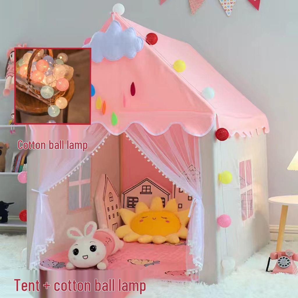 Princess Castle Indoor Play Tent with Mosquito Net for Kids - Birthday Gift Idea