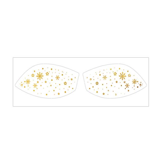 Metallic Eye Tattoo Stickers, Waterproof Temporary Freckle Decals, Sparkling Foil Eye Makeup for Festival Party, Glitter Face Art