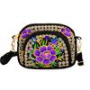 Peony Embroidery Flower Shoulder Bag Canvas Zipper Flower Purse Wallets  Daily