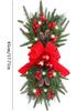 60cm Inverted Christmas Tree Teardrop with Lights and PE Mixed Hanging Branches