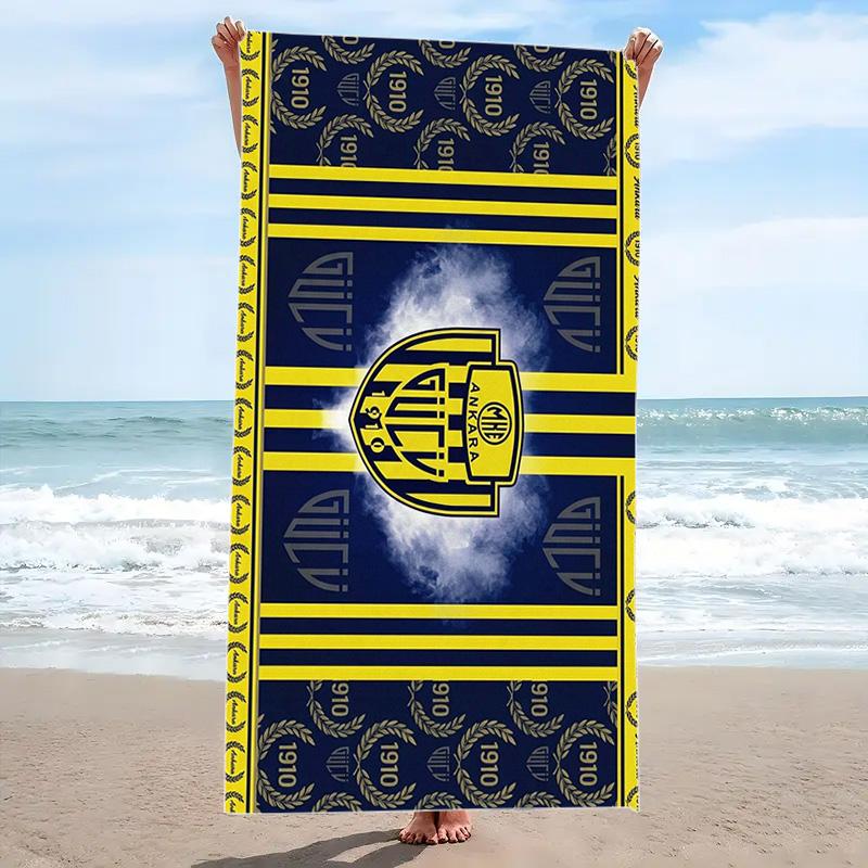 Ankara Gücü Print Beach Towel, Large Soft Quick Dry Towel for Beach Camping Swimming