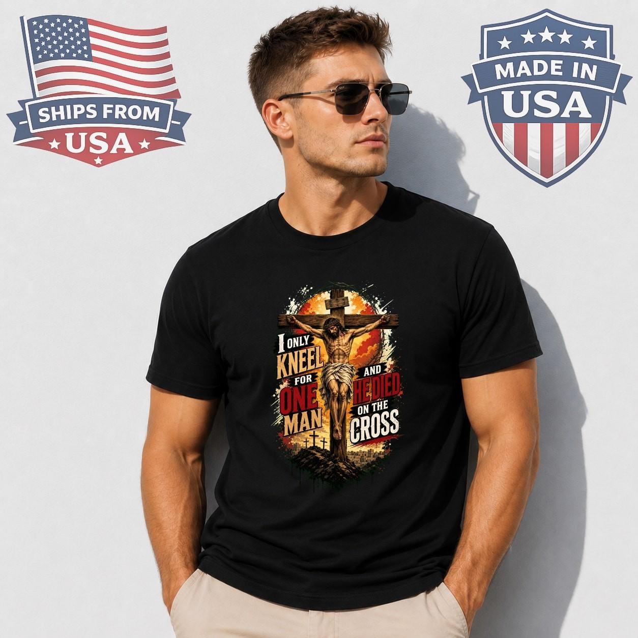Christian Man of God Husband Dad Protector Hero T-Shirt XL