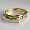 Fashion Women Ring Two Tone Inlaid Bright Cubic Zirconia Accessories for Wedding Party Versatile Charming Jewelry Gift