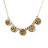 Les Trésors De Lily [P0104] - Golden 'Mineralia' Designer Necklace