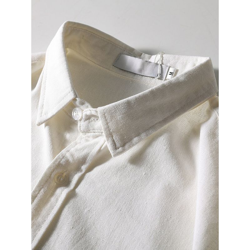 Export Export Tail Order Japanese Style Linen Shirt Men Short Sleeve Summer New Arrival Thin Casual Outwear Cotton Linen Shirt