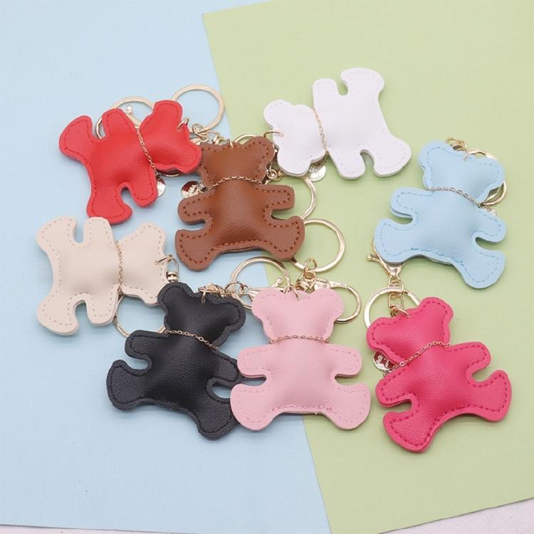 Modern Animal Keychain Accessory With Golden Chain Detachable Soft Leather Charm Bag Decoration For Everyday Use