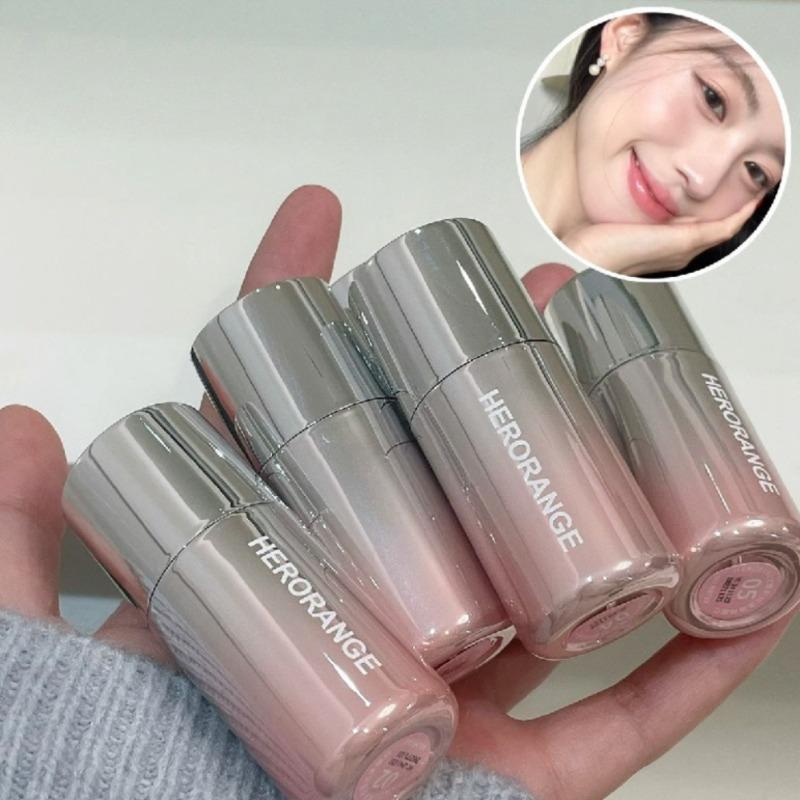HERORANGE Cheek Color Diffuse Liquid Blusher, Natural Lightweight Liquid Blush with Sponge Applicator, Blendable Cream Blush for Face Makeup