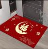 Multi-Style Fu-Themed Auspicious Mat for Chinese Home Indoor Entryway Lunar New Year Porch Non-Slip Absorbent Durable Decor Mat