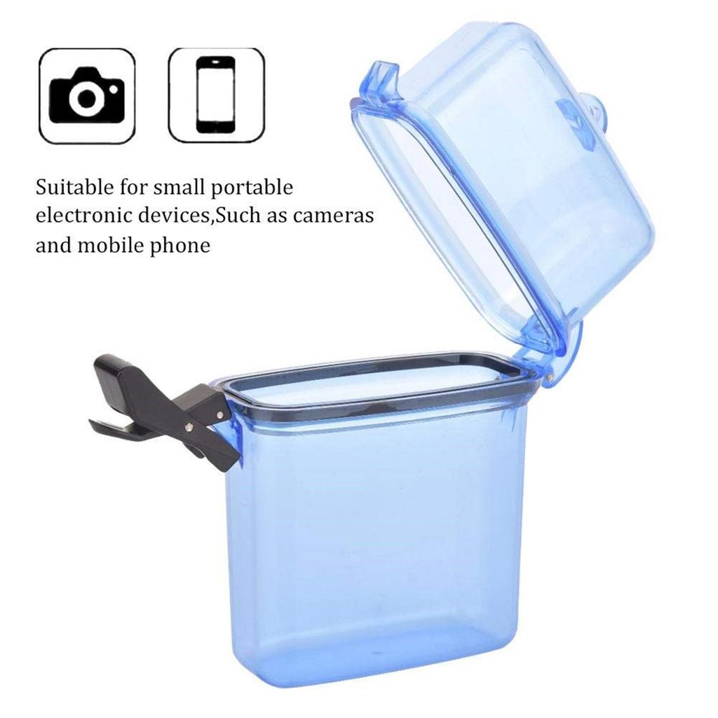 Scatola Sigillata Impermeabile per Immersioni con Gancio per Cordino Trasparente Sott'acqua Galleggiante Custodia Ermetica per Surf Canoa Kayak