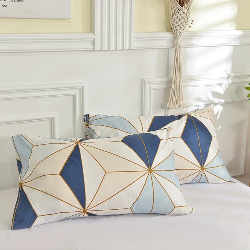 Printed Pillow Cover 2pcs Pillowcase 48x74cm Pillow Sham for Home Bed Pillowslip Rectangle Cushion Cover funda almohada