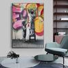 Street Graffiti Art Girl Abstract Canvas Painting On The Wall Posters for Living Room Paintings Prints Picture Bed Room Decor