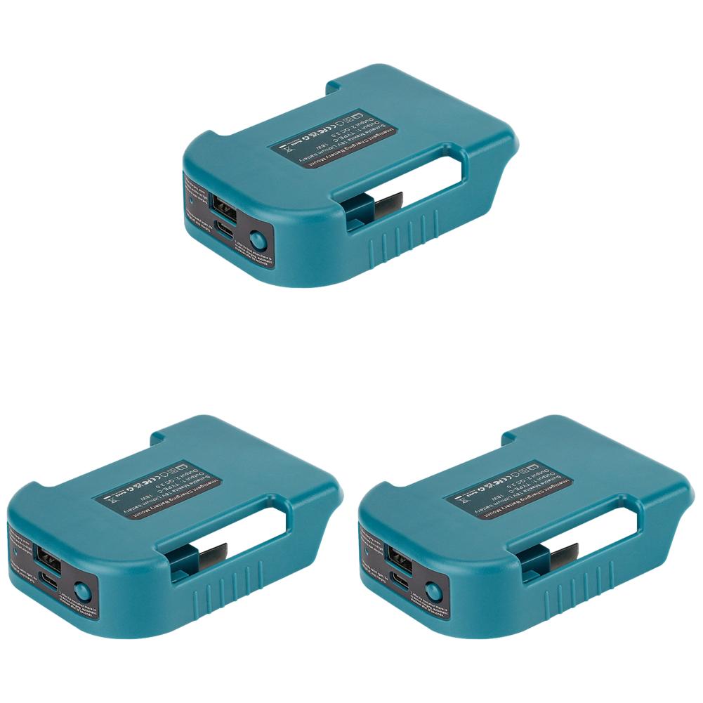 

Сменная база зарядного устройства TYPE-C+USB для литий-ионного аккумулятора Makita 18 В (синий)