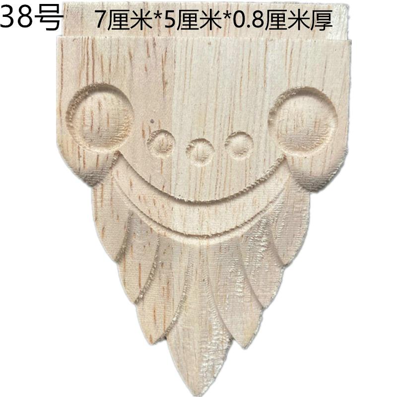 Europäische Massivholz-Schnitzerei-Applikation: Dekorative Blumen Schleife für Wände & Möbel