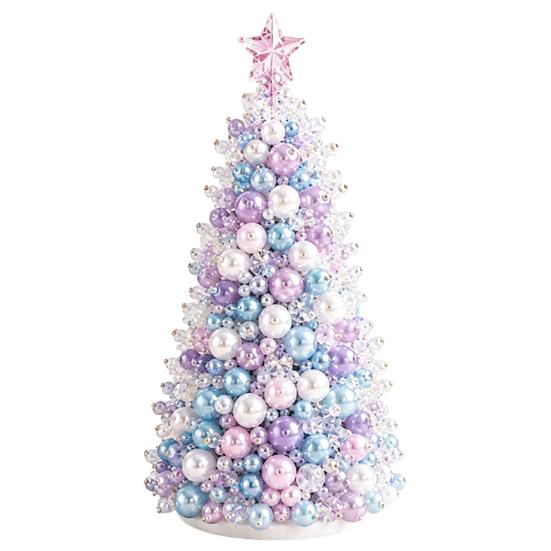 Decorative Bead Tree Assembly Dreamy Beaded Christmas DIY Kit, Handmade Holiday Craft, Multicolor Creative Craft Unique Tabletop Decor for Adults,
