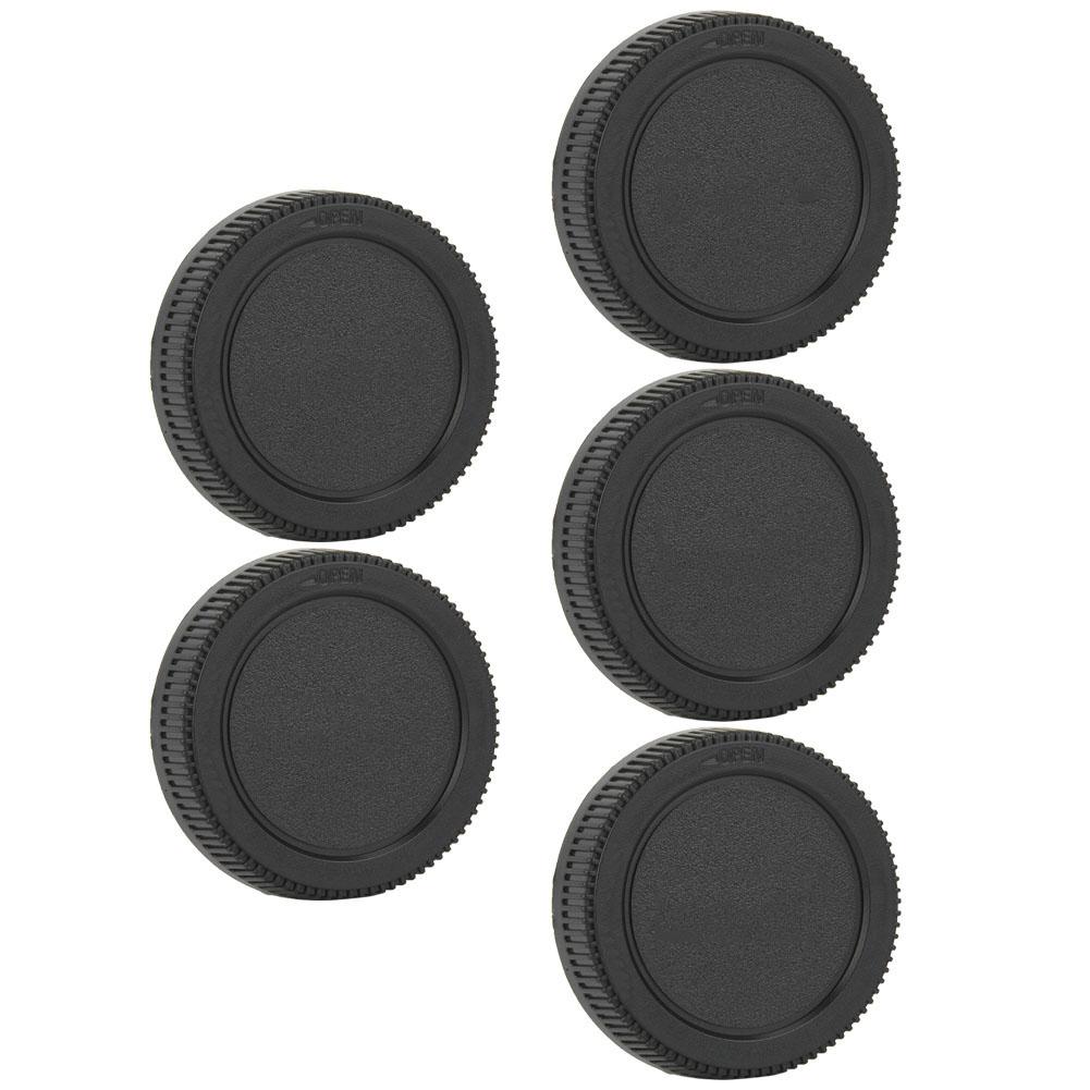 5Pcs Durable Plastic Rear Lens Cap Protective Cover Fits for M4 3 Mount Camera