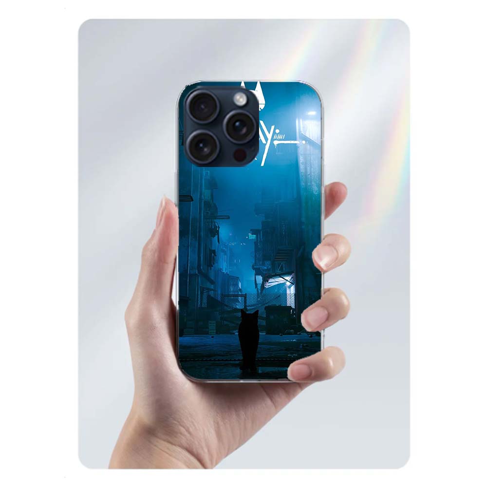 

Game S-Stray Cat Clear Phone Case For Iphone 17 Air 16 Pro Max 15 Pro 14 Plus 17E 16E 11 13 12 Mini Cover Cases Fundas Cell TPU iPhone XR