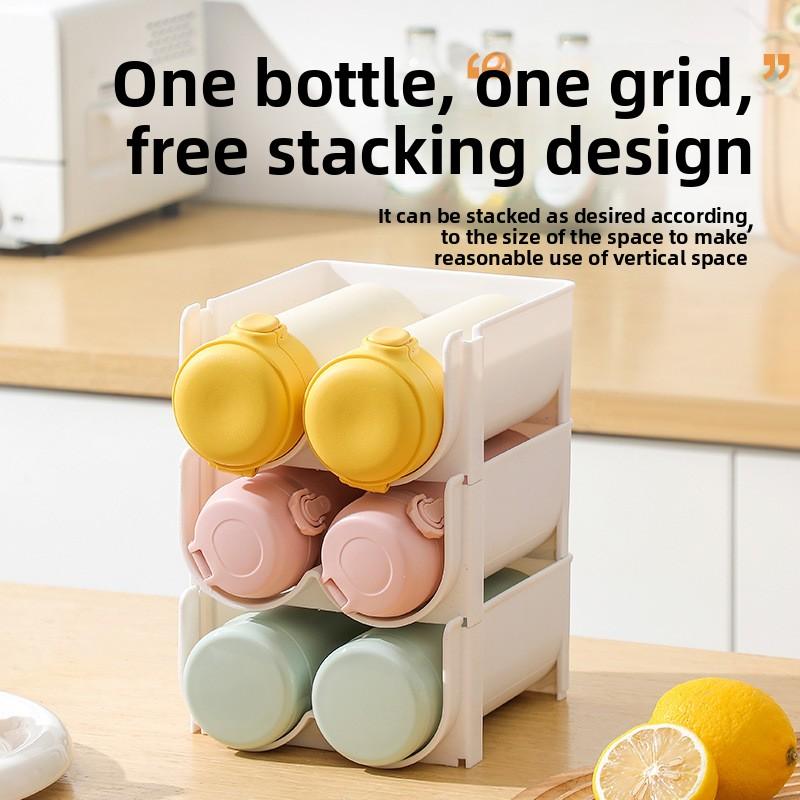 1pc Storage Rack Insulated Cup Red Wine Rack Home Dorm Kitchen Countertop Stackable Desktop Bottle Storage Organizer