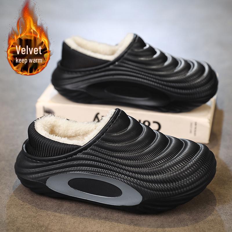 2025 Winter New Arrival Kids' Cotton Slippers - Warm, Closed-Back, for Boys & Girls, Medium/Large Sizes, Parent-Child Matching