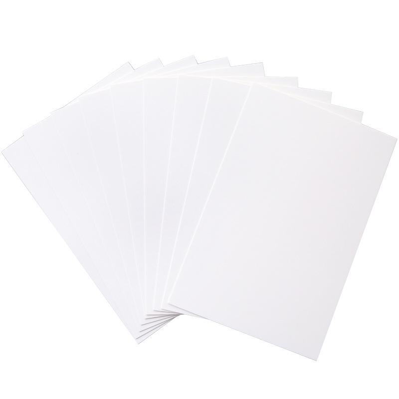White Hand-Painted DIY Blank Cardstock: Poker-Size Postcard/Bookmark, Thickened for Doodling/Greeting Cards.