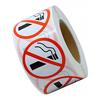 500 Pieces/Roll No Smoking Sticker Logo Signs Adhesive Labels 2.5cm Diameter