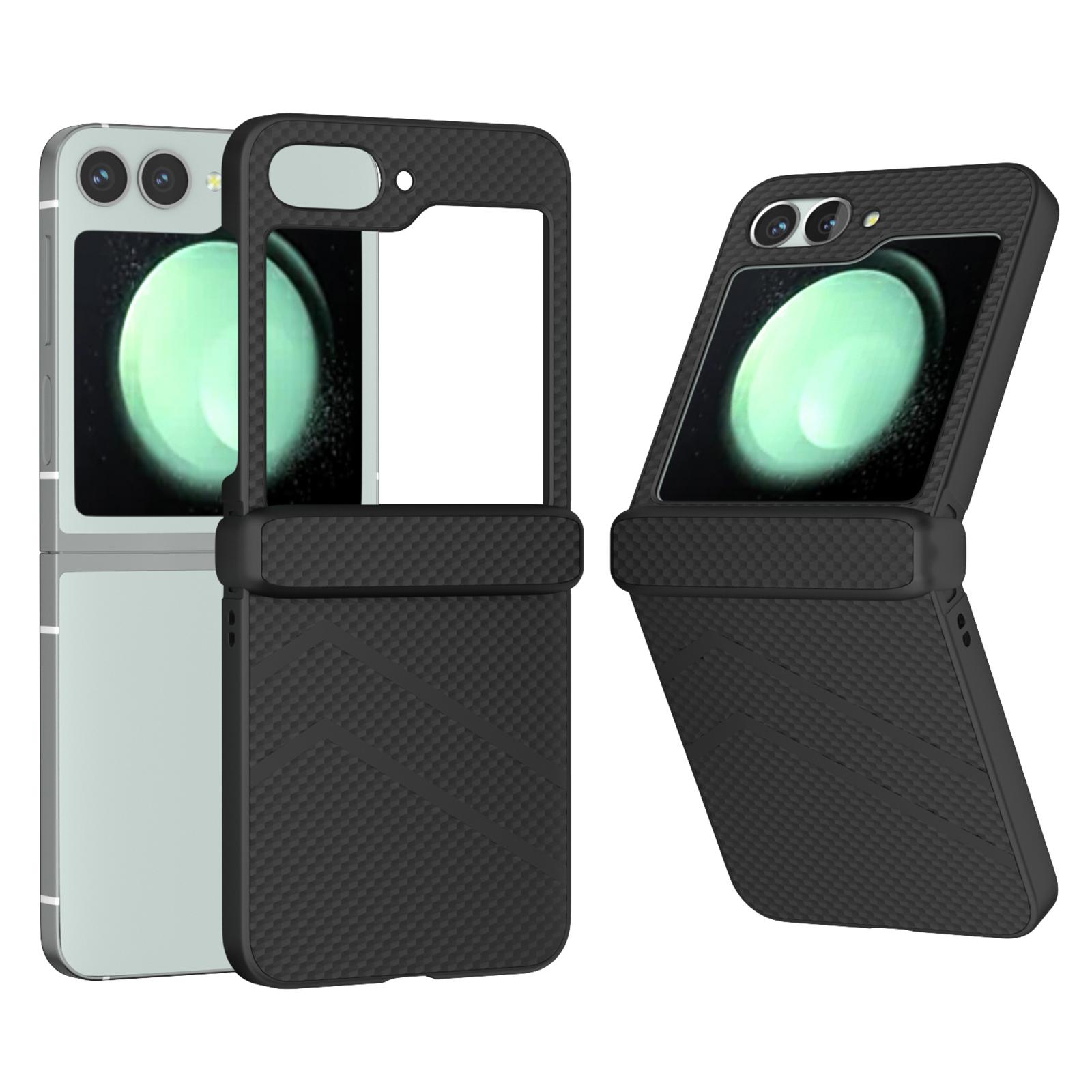 

For Samsung Galaxy Z Flip6 5G Case Matte Texture PC Phone Cover with Hinge Protection Black