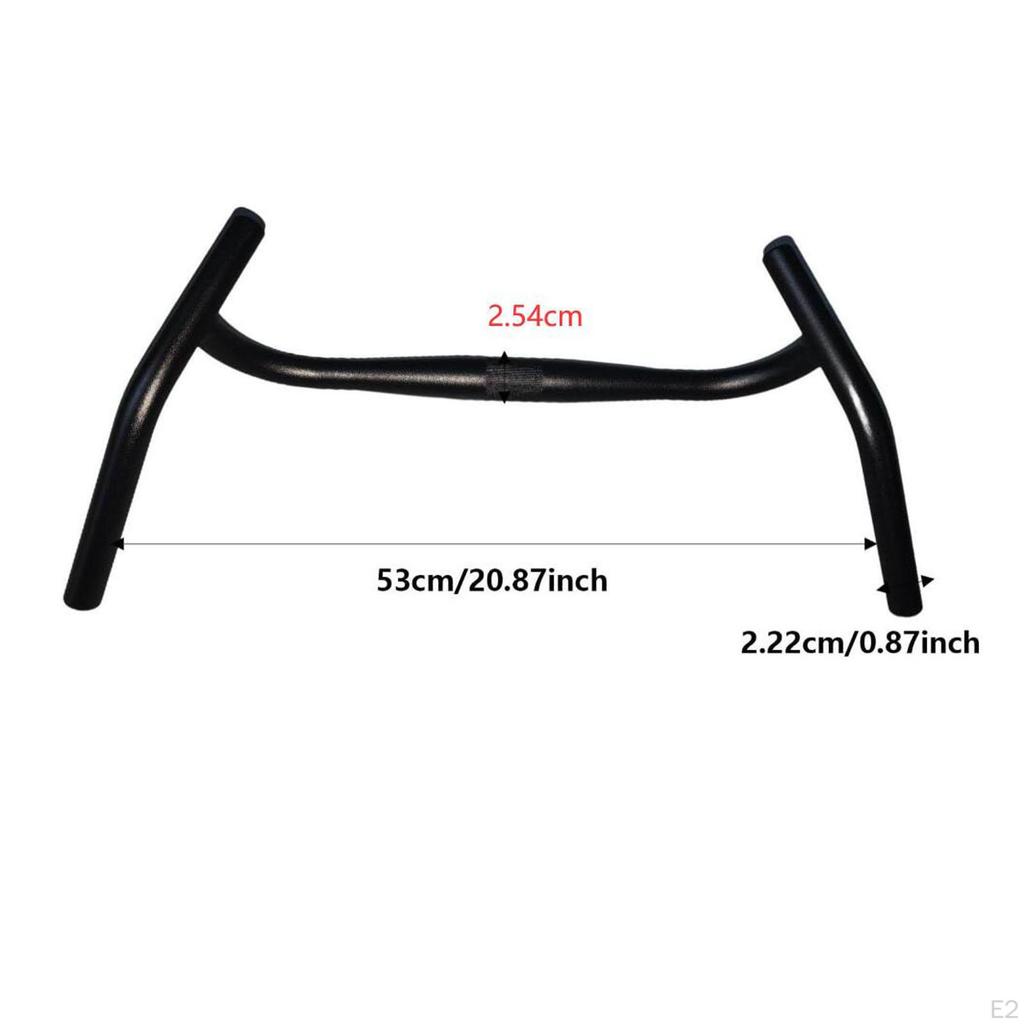 Two Wheeler Handlebar Flat Bar Comfortable Grip Sturdy Lightweight External Angle Aluminum Alloy