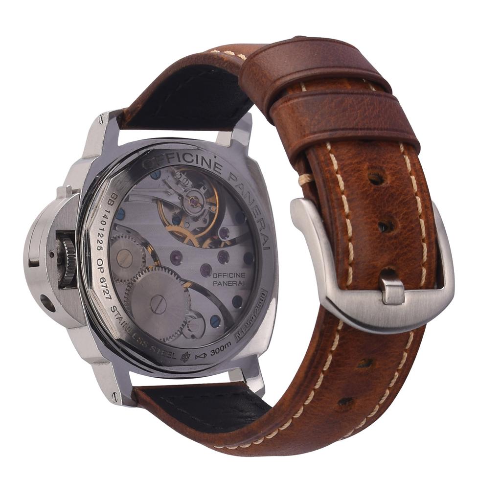 First Layer Genuine Cowhide Oil Wax Leather Business Watch Strap 18mm to 26mm Replacement for Cartier Watch Durable Wristband Accessory