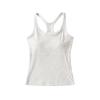 Women's Padded Racerback Tank Top: High Elasticity, Trendy, Perfect for Sports & Fitness.