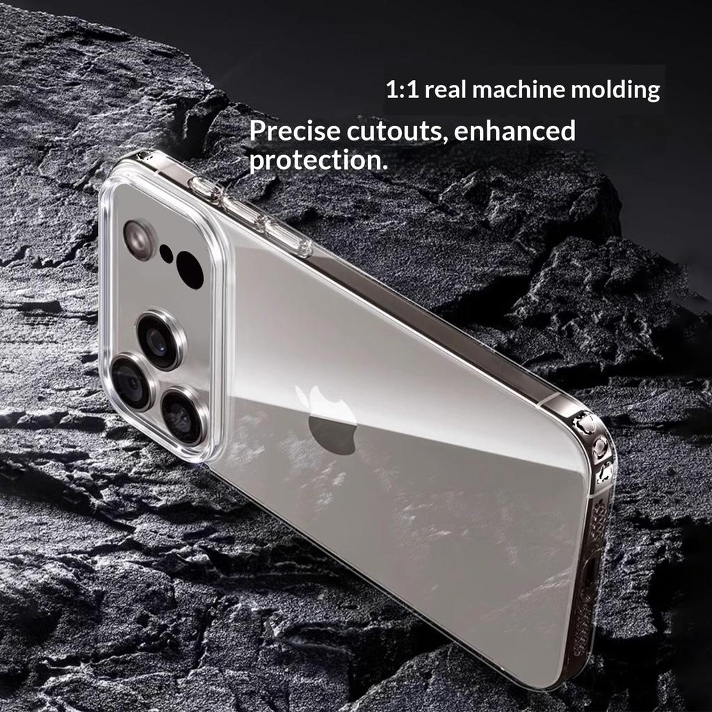 For iPhone 17 Pro Max Case 2.0mm Clear TPU Phone Case with AI Camera Button