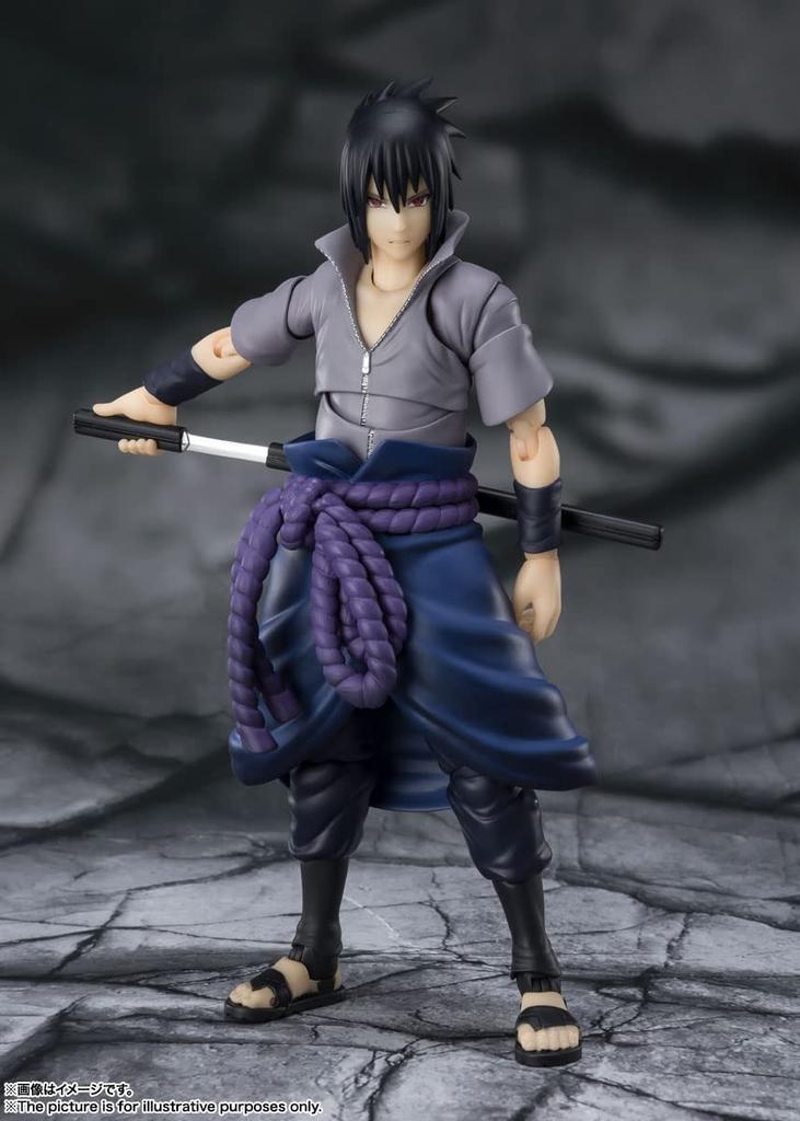 Naruto Shippuden Uchiha Sasuke The One Who Bears All Hatred Approximately 145mm PVC ABS Painted Movable Figure BAS63450 S.H.Figuarts - - &