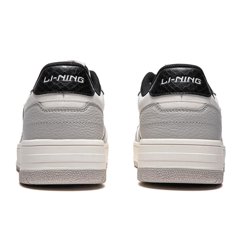 Li Ning Tianji Soft Slip Resistant Cushioning Abrasion Resistant Low top Skateboard Shoes Men's White Gray Black AGCU271-3