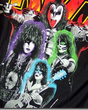 EVERSOUL KISS Kortärmad T-shirt, Gene Simmons, KISS Army Logotyp, Hårdrock, Herr, Svart, Storlek XL [Parallellimport]