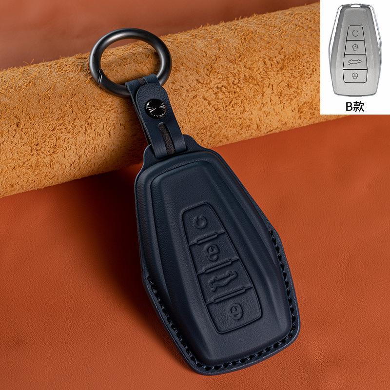 For Geely Emgrand Monjaro Xingyue L Boyue Binyue Binrui Vision X6X Leather Car Key Case Fob Cover Auto Key Protector Accessories