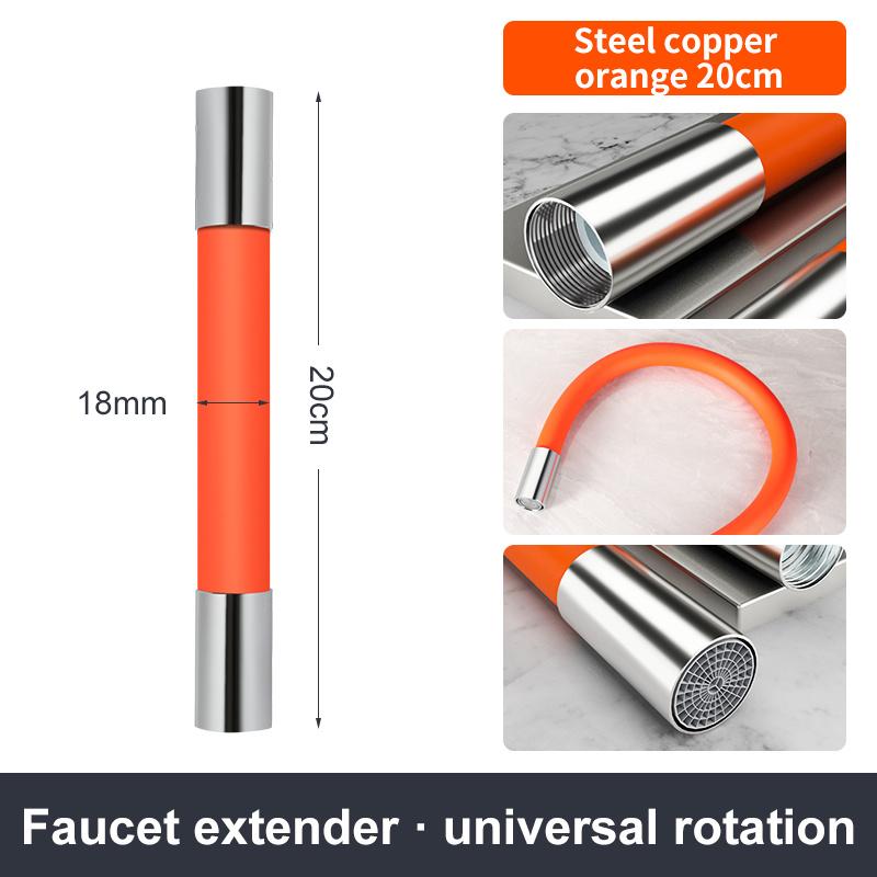 

Faucet Extension Pipe, Kitchen Sink Splash Proof Curved Universal Faucet Extension Pipe Suitable for Kitchen Bathroom use